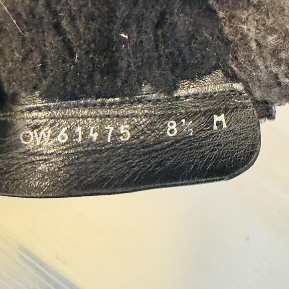 Stuart Weitzman Boots Womens 8.5 Black Suede Faux Shearling Wedge Ankle Zip - Picture 9 of 10